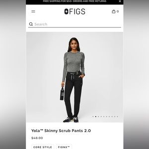 Figs yola skinny scrub pants